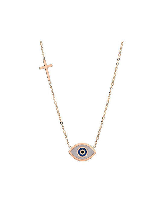 Goldsmith Necklace Eye from Rose Gold 9 K