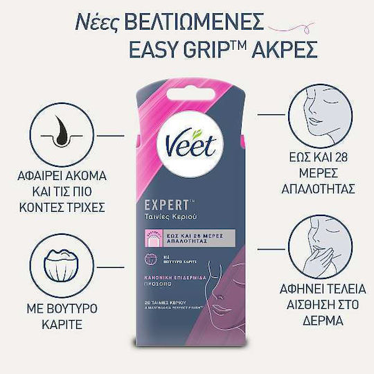 Veet Wax Strips for Face for Sensitive Skin 20pcs