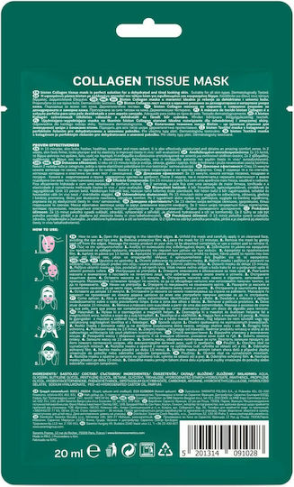 Bioten Collagen Sheet Μάσκα Προσώπου για Αναζωογόνηση 20ml