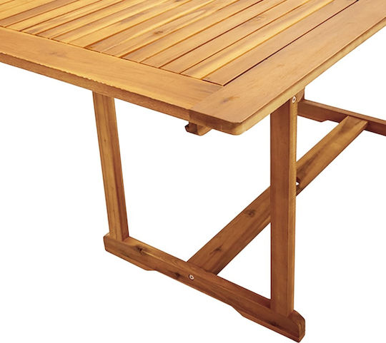 Garten- und Outdoor-Möbelset für Speisesaal 9 Stück Blau mit Sonnenschirmhalter