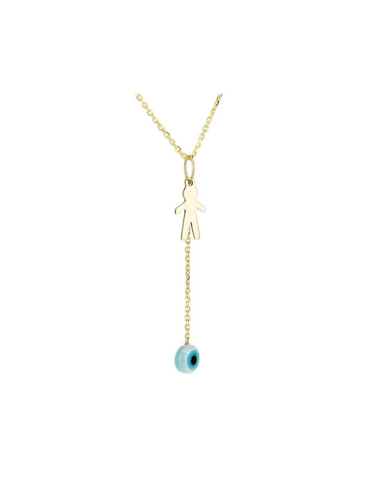 Goldsmith Necklace Eye from Gold 14K