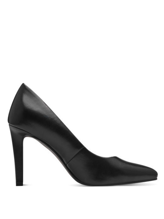 Marco Tozzi Anatomic Synthetic Leather Pointed Toe Black Heels