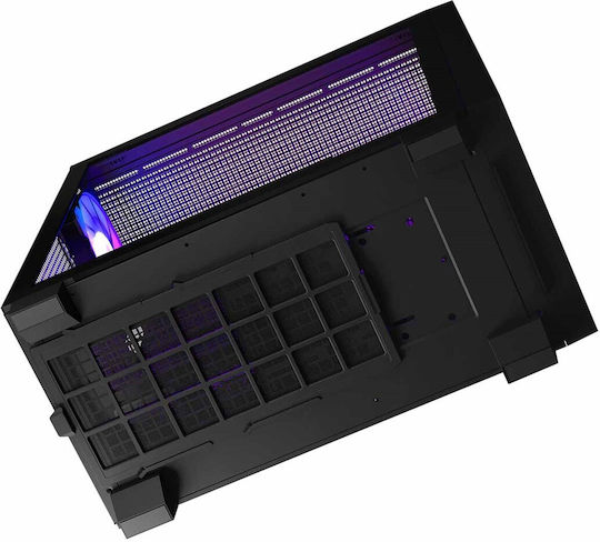 Modecom Volcano Perun Apex Gaming Midi Tower Κουτί Υπολογιστή με Πλαϊνό Παράθυρο και RGB Φωτισμό Μαύρο