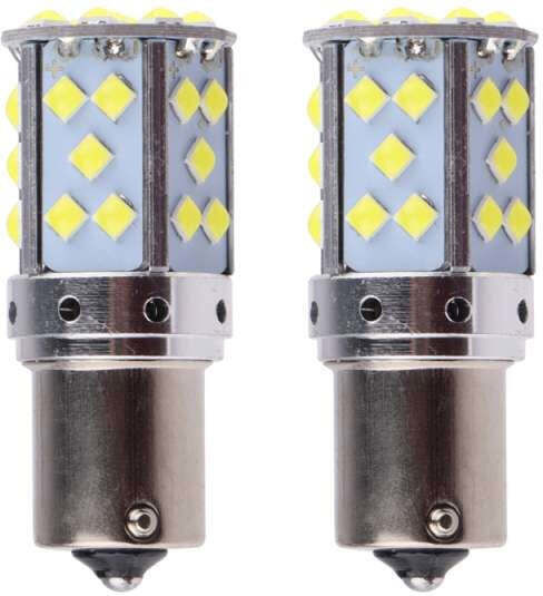 Lămpi Autoturismului BA15S / R5W / R10W / P21W Canbus LED 6000K Alb rece 12V 18W 2buc