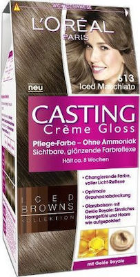 L'Oreal Paris Casting Creme Gloss Set Vopsea de Păr fără amoniac 613 Mochaccino cu gheață 48ml