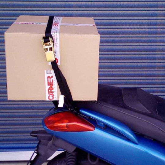 Auto Gs Curea 2.5x2.5cm cu curele de bagaje auto Negru 1buc