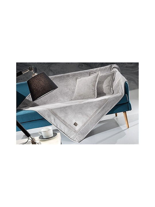 Guy Laroche Three-Seater Sofa Throw 2 Sides Rubicon 170x300cm Elephant