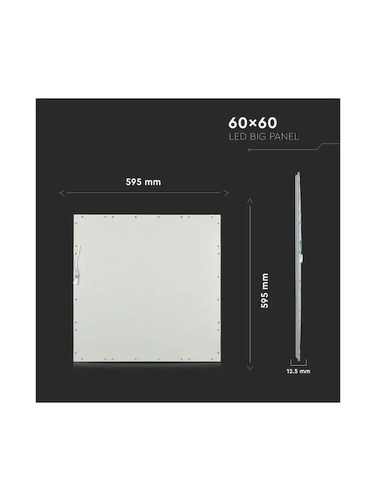 V-TAC Pătrat Panou LED Putere 40W cu Alb Natural Lumini 60x60cm.