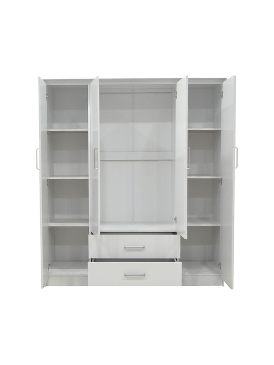 Four Door Wardrobe Sliding Olympus 159x57x183cm