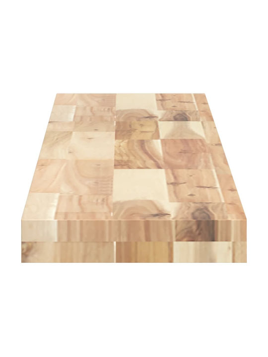 vidaXL Rechteckig Bücherregal aus Massivholz Acacia 120x20x4cm 3279431 1Stück