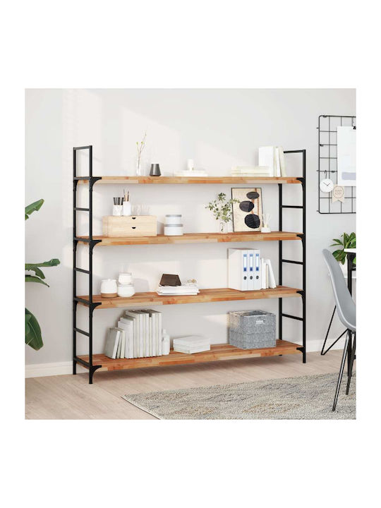 vidaXL Rectangular Bookcase Shelf made of Solid Wood Olive 140x30x4cm 3279623 1pcs