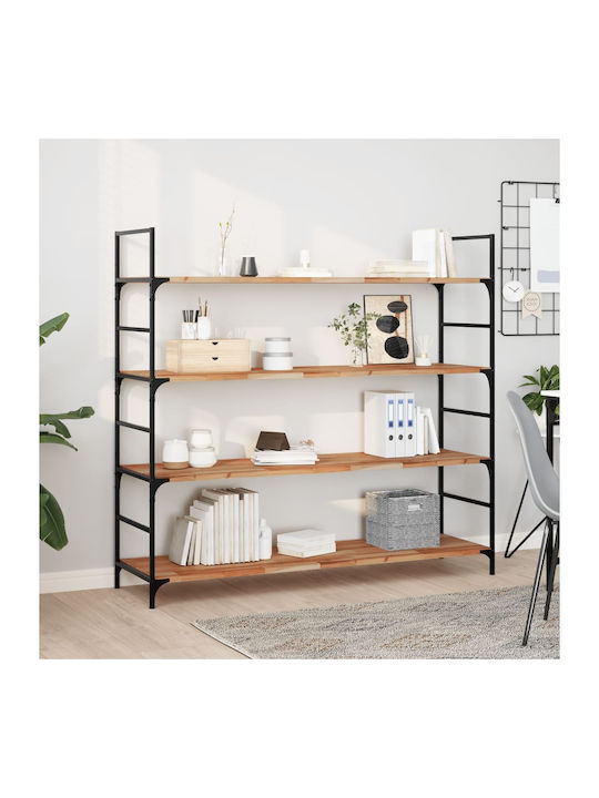 vidaXL Rectangular Raft de bibliotecă din Lemn Masiv Olive 120x40x2cm 3279563 1buc
