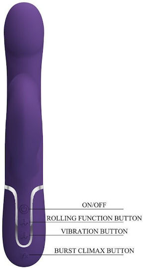 Pretty Love Zalin Rabbit Vibrator Pearls 4 In 1 Purple