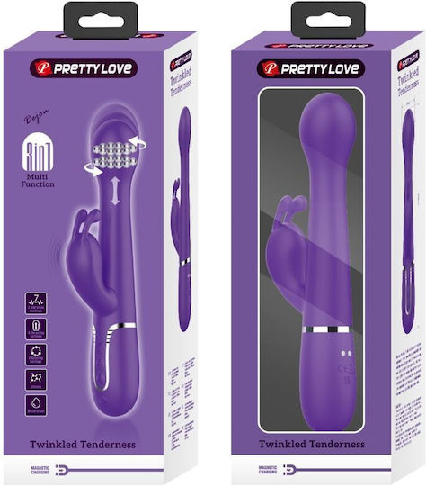 Pretty Love Dejon Rabbit Vibrator 3 In 1 Multifunction Purple