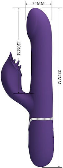 Pretty Love Zalin Rabbit Vibrator Pearls 4 In 1 Purple
