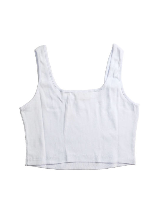 Paco & Co Γυναικείο Crop Top White