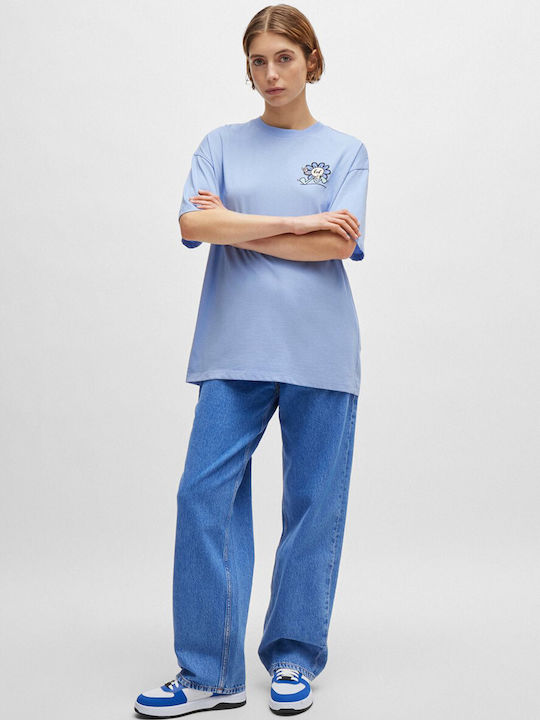 Hugo Boss Γυναικείο Oversized T-shirt Sky Blue