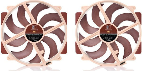 Noctua NF-A14X25R G2 PWM SX2-PP Case Fan 140mm with Connection 4-Pin 2pcs Brown