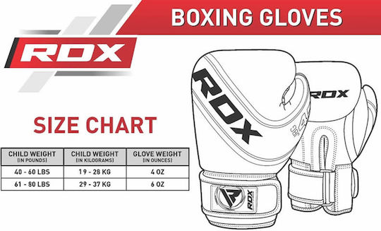 RDX Kids RDX Kids Boxing Gloves Synthetic Leather for Competition Blue