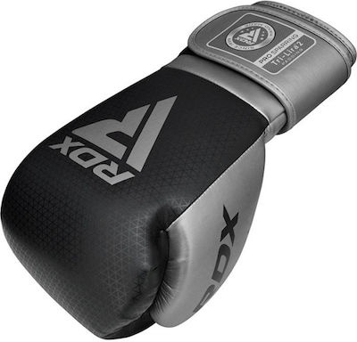 RDX Mark Pro Leather Boxing Competition Gloves Silver