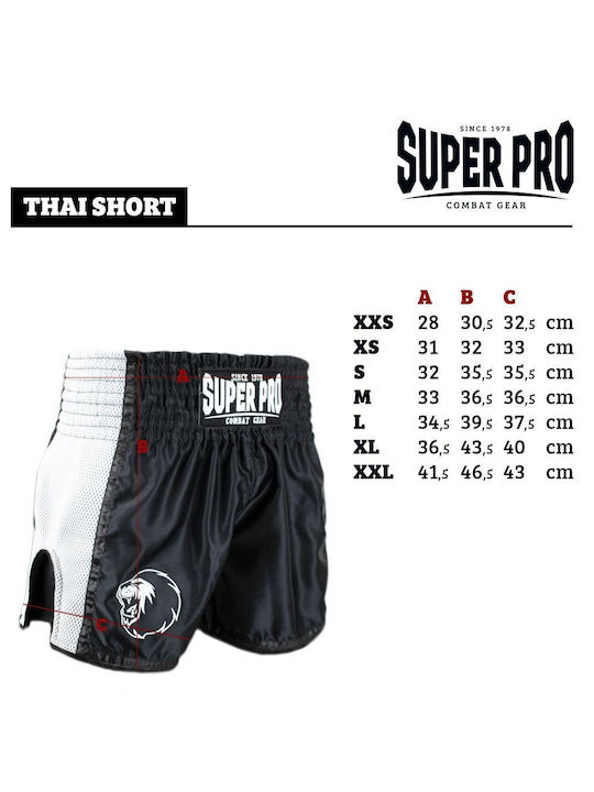 Superpro Bărbați Shorts Kick/Thai Boxing Negru