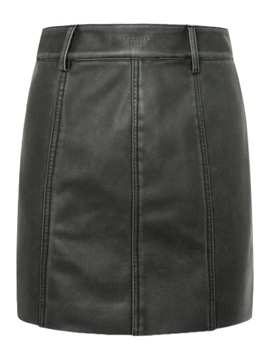 Angy Denim Mini Skirt Black