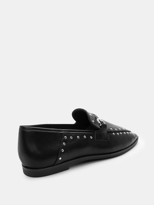 Luigi Women's Moccasins in Black Color