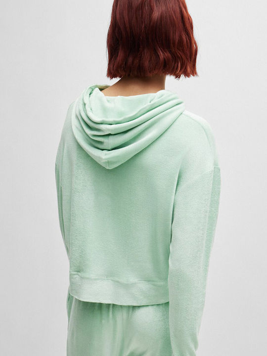 Hugo Women's Hooded Sweatshirt Pale Green