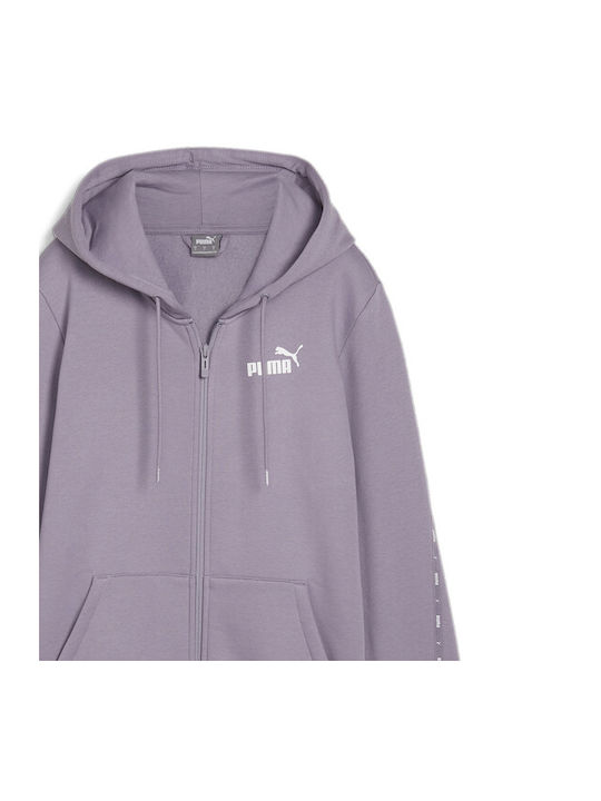 Puma Ess Tape Women's Hooded Cardigan Purple