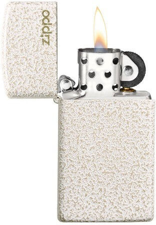 Zippo Slim Αντιανεμικός Αναπτήρας Φλόγας σε Λευκό χρώμα