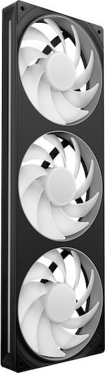 NZXT F360 Core Ventilator Pentru Carcasă (2400rpm / 75.12cfm) cu Iluminare RGB și Conexiune 4-Pin PWM / 4-pin RGB NZXT