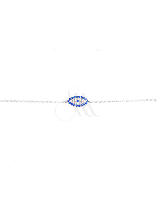 Bracelet with design Eye made of Silver with Zircon