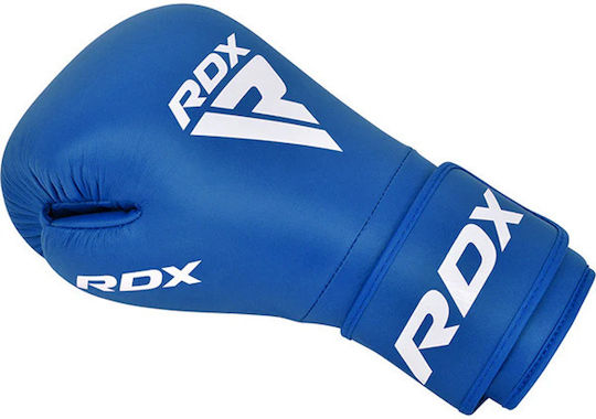 RDX Γάντια Πυγμαχίας Δερμάτινα για Αγώνα Μπλε