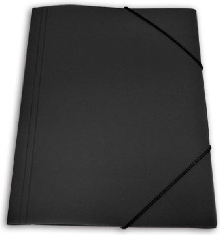Skag Folder with Rubber Band and Ears for Paper A4 Black