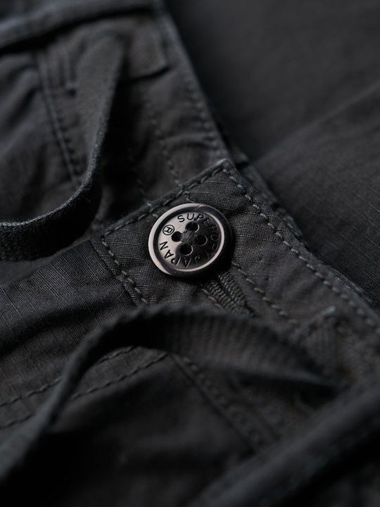 Women's Fabric Cargo Trousers Black