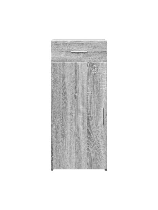 Living Room Display Cabinet Made of Particle Board Grey 40x42.5x93cm