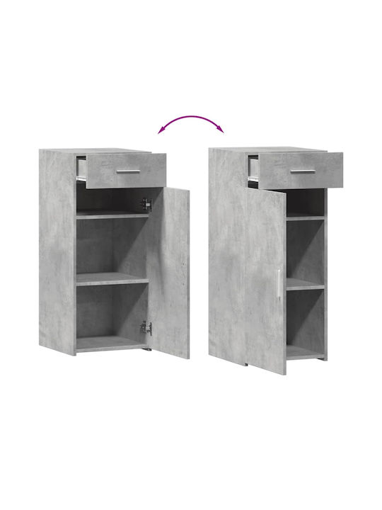 Living Room Display Cabinet Made of Particle Board Grey 40x42.5x93cm