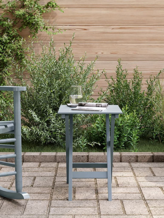 Auxiliary Outdoor Foldable Wood Table Grey 35x35xcm