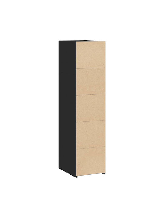 Βιβλιοθήκη Μαύρο 30x41x124εκ.