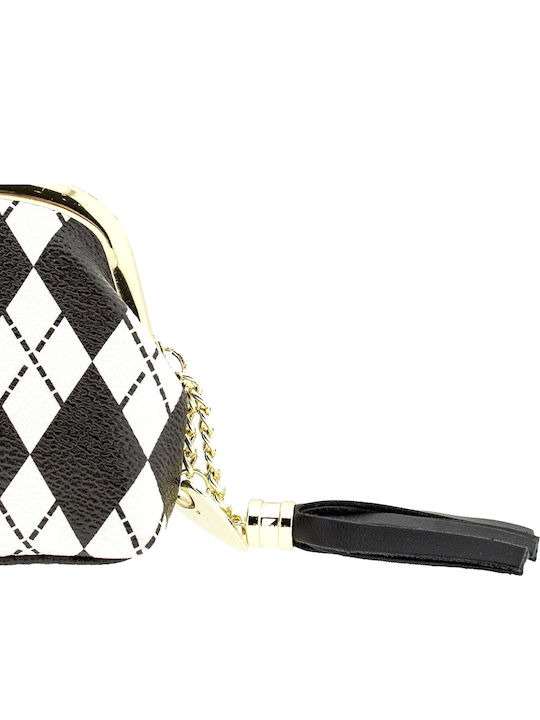 Squares Small Women's Wallet Coins Black