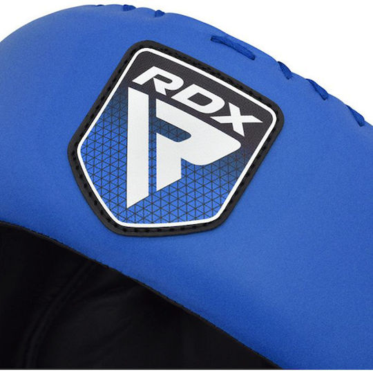 RDX Adult Full Face Boxing Headgear Leather Blue