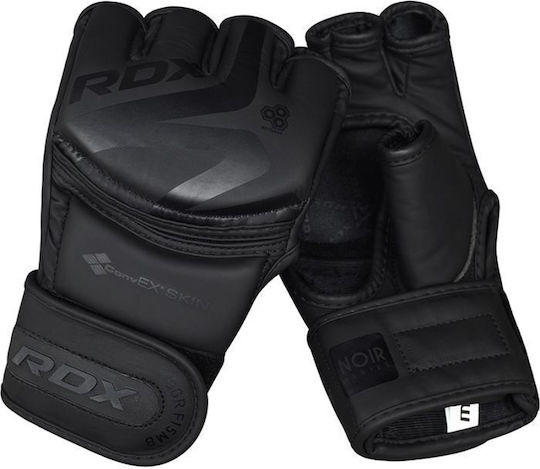 RDX Grappling MMA Handschuhe Leder Schwarz