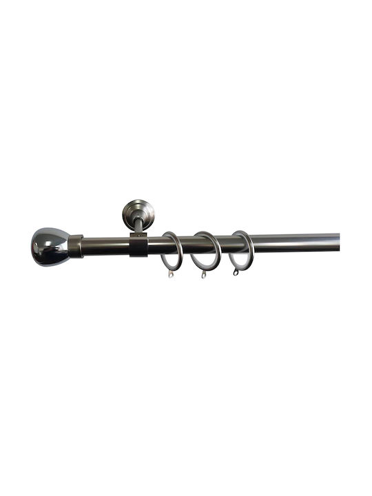 Homefit Extendable Metallic Curtain Pole London Single Φ25mm 300-163cm Black