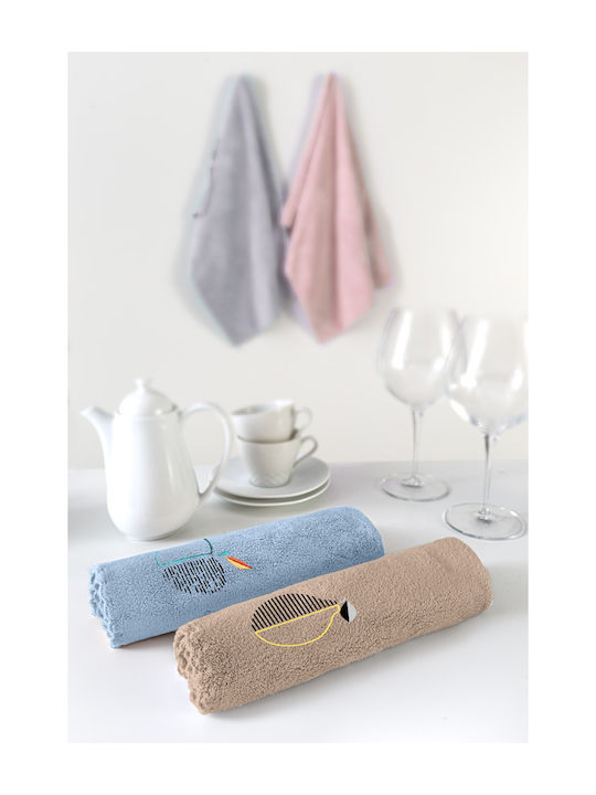 Guy Laroche Gourmet Handtuch in Beige Farbe 35x50cm 2Stück Guy Laroche Gourmet Handtuch in Beige Farbe 35x50cm 2Stück