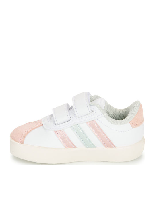 VL Court 3.0 Cf Kids Sneakers With Hoop & Loop Closure White