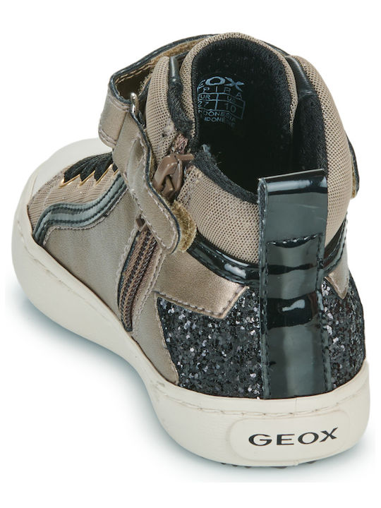 J Kalispera Kids Sneakers High Anatomic with Hoop & Loop Closure Gold
