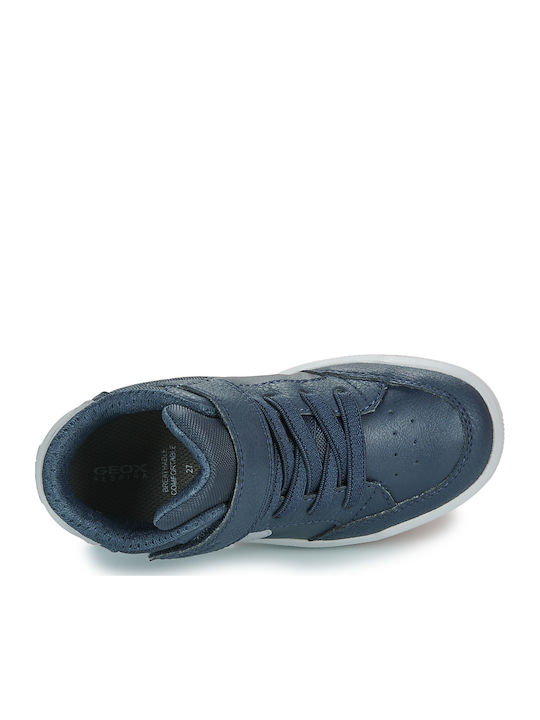 J Arzach Kids Sneakers High Anatomic with Scratch Blue