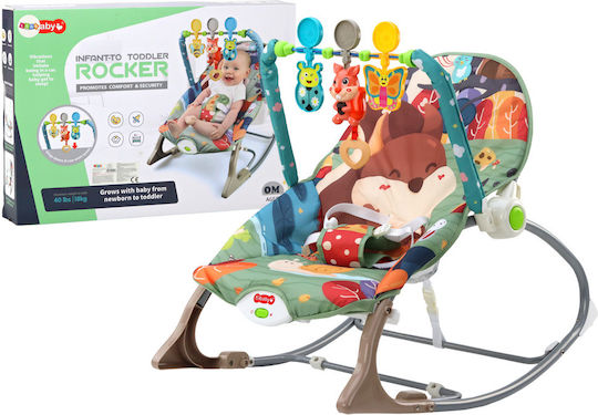 Lean Toys Electric Relax pentru Bebeluși Fox cu Muzică și Vibrații Multicolor