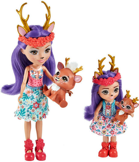 Enchantimals Set Sister Dolls Their Pets Danessa Deer Sprint Danetta Deer Fleet