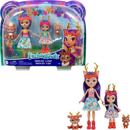 Enchantimals Set Sister Dolls Their Pets Danessa Deer Sprint Danetta Deer Fleet